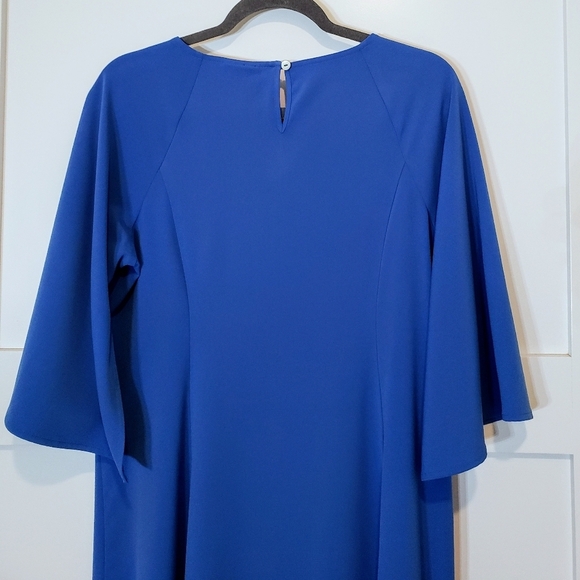 J.Jill For Christian Siriano Blue Midi Dress W/Stretch Sz Medium Petite MP - Picture 10 of 13
